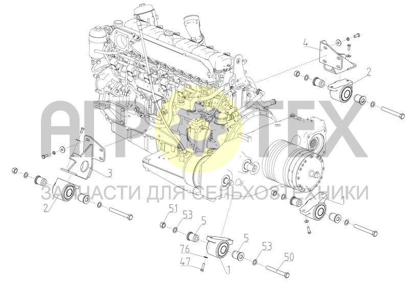 Чертеж Подмоторная рама (TORUM-785.05.05.000Ф)